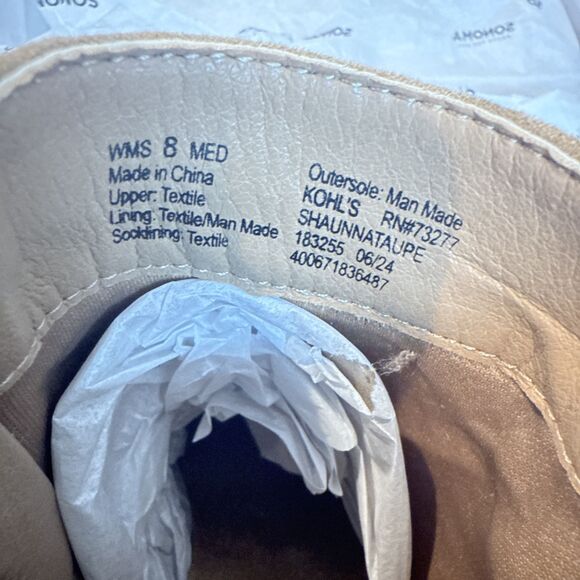 New Sonoma Sonja Suede Booties Women's 8 M Side Zip Ankle Heeled Shoes - Picture 5 of 16